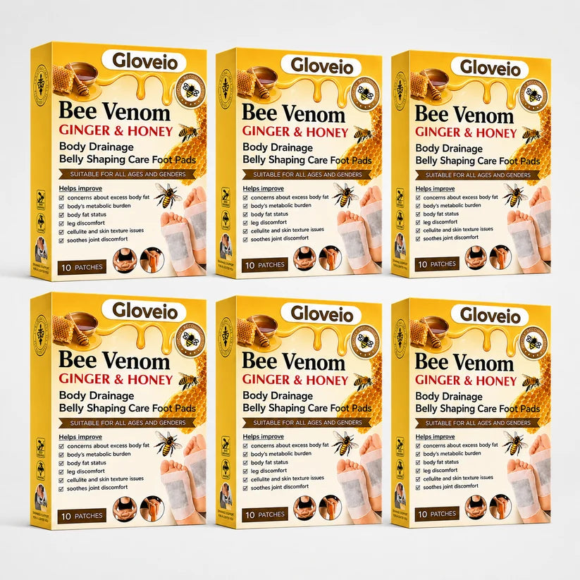 🔥Last Day 79% OFF! 🌿Gloveio™Bee Venom Ginger & Honey Foot Pads